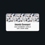 Gräs Cones & Gräs Nål Watercolor Mönster Adressetikett<br><div class="desc">Adressetiketter med ett vackert mönster. Gräs-koner,  fjädrar,  gräs nål och bärsaft. Rustik vattenfärgsdesign.</div>