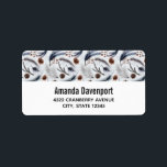 Gräs Cones & Gräs Nål Watercolor Mönster Adressetikett<br><div class="desc">Adressetiketter med ett vackert mönster. Gräs-koner,  fjädrar,  gräs nål och bärsaft. Rustik vattenfärgsdesign.</div>