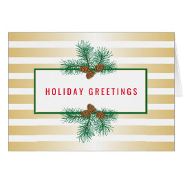 Gräs Cones, Guld Rand, helgdagar, helgdagar Hälsningskort