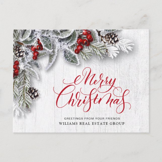 Gräs Cones jul Helgdag Corporate Hälsning Vykort (Framsida)