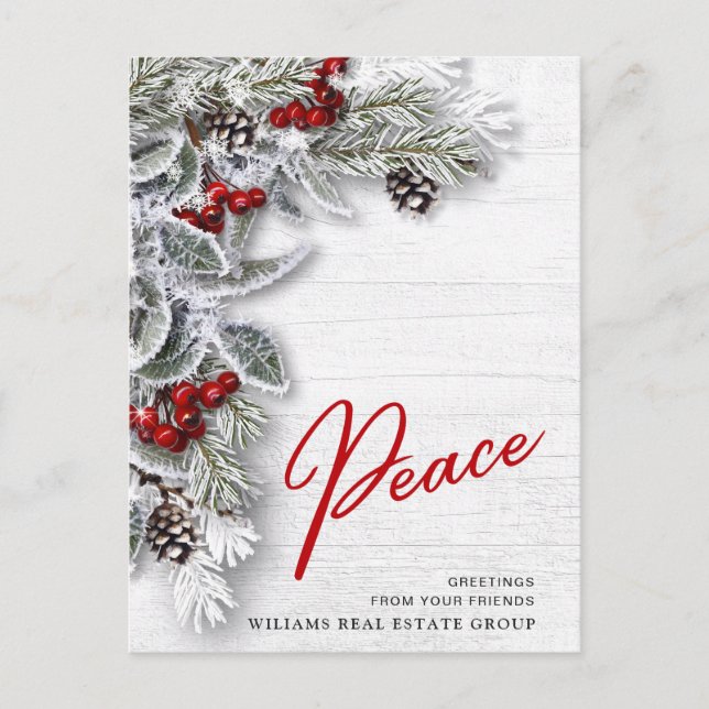 Gräs Cones jul Helgdag Corporate Hälsning Vykort (Framsida)