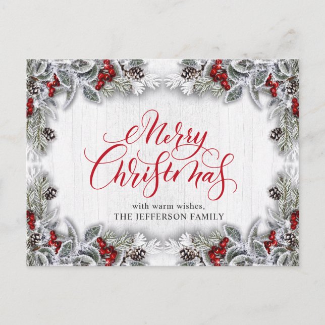 Gräs Cones jul Helgdag Corporate Hälsning Vykort (Framsida)