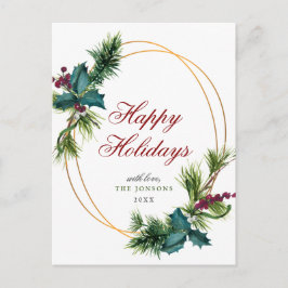 Gräs Cones Julhälsningar elegant i Guld jul Vykort