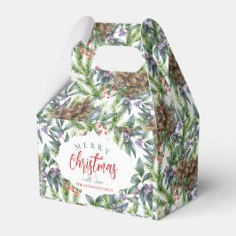 Gräs cones mönster God jul blommigt Presentaskar