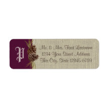 Gräs Cones och Burlap Mörk Plum