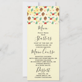 Gräs Cones och Holly jul Mönster Inbjudningar