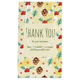 Gräs Cones och Holly jul Mönster Tack