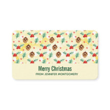 Gräs Cones och Holly jul Mönster