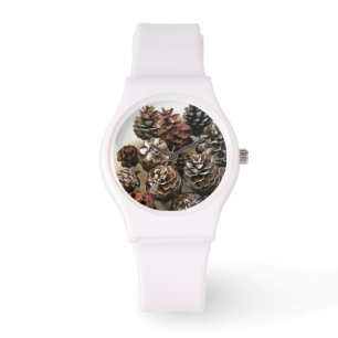 Gräs Cones Organiska julprydnadsföremål Art Armbandsur