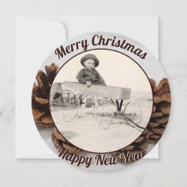 Gräs Cones Ramed Photo Gamle Fashioned jul