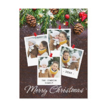 Gräs Cones Rustic Julfoto Helgdagar Helgdag