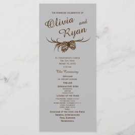 Gräs Cones Rustic Silver och Brown Program