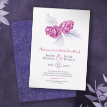 Gräs cones teckning art blue plum vinterbröllop