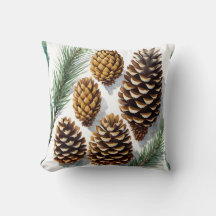 Gräs Cones Watercolor Botanical Art