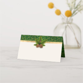 Gräs Cones Winter-bröllop-mappat platskort Placeringskort