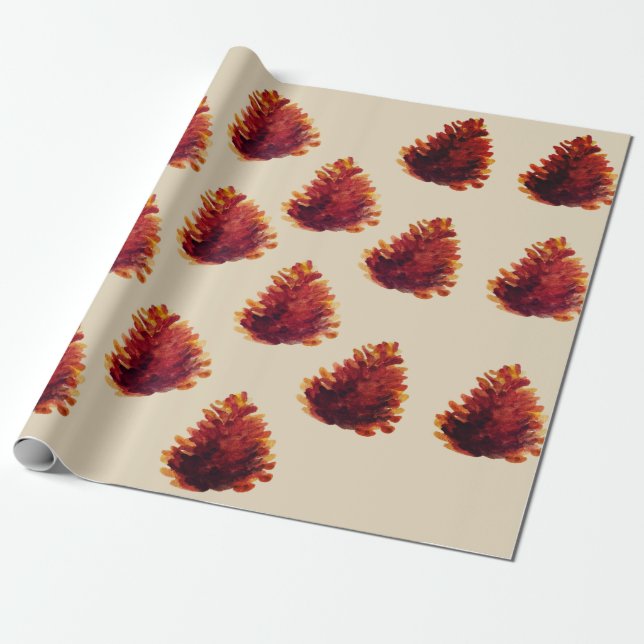 Gräs Cones Wrapping Papper Presentpapper (Utrullad)
