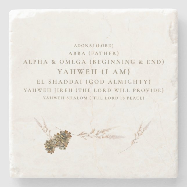 Gräs ConesGuds kristna Namn Stenunderlägg (Framsidan)