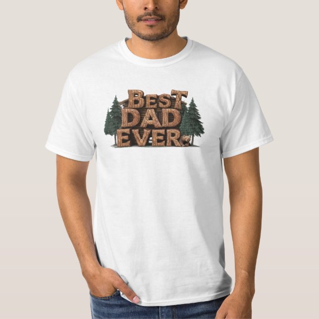 *~* Gräs Fars dag Rustic AP86 BEST PAPPA NÅGONSIN T Shirt (Framsida)