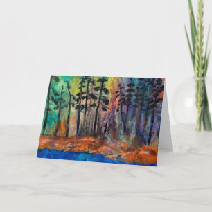 Gräs Forest Art-gratulationskort Kort