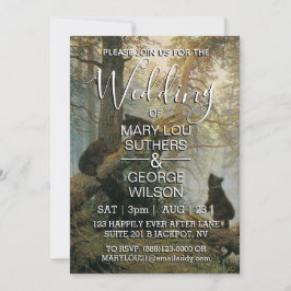 Gräs Forest Bröllop Inbjudningar