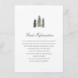 Gräs Forest Bröllop Infoga Tilläggskort