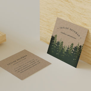 Gräs Forest Kraft Fyrkantigt Visitkort