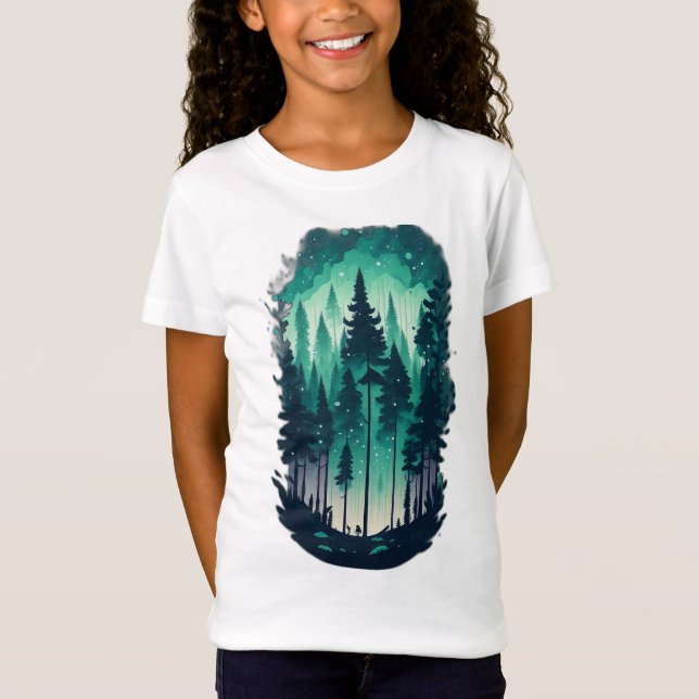 Gräs Forest Landcape Girls Bra Jersey T Shirt (Framsida)