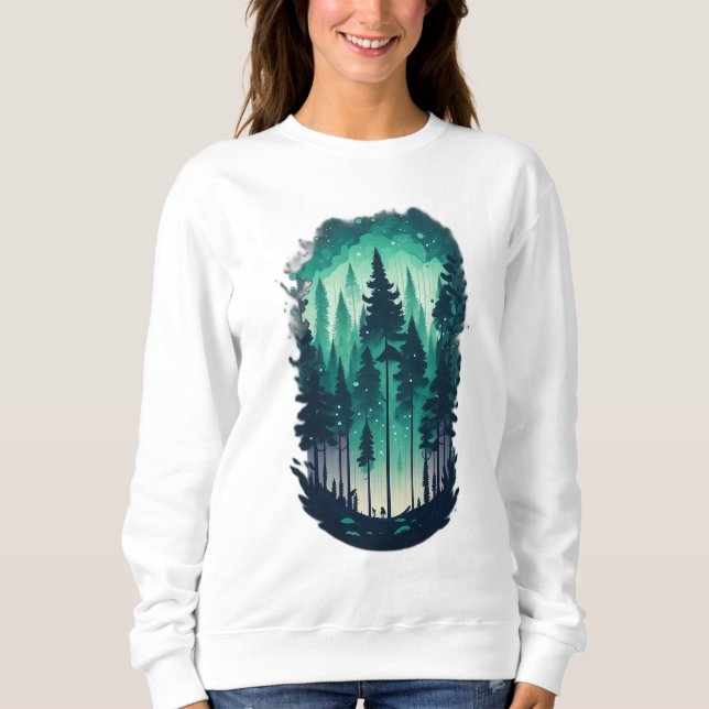 Gräs Forest Landcape Sweatshirt T Shirt (Framsida)