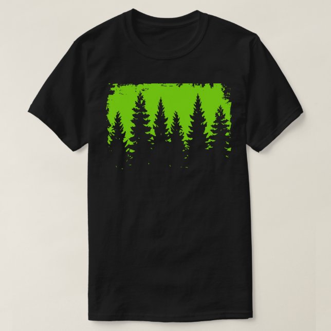 Gräs Forest Silhouette Streetwear T Shirt (Design framsida)