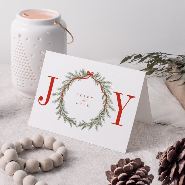 Gräs Garland-andedräkt med Bow Joy-julfoto Helgkort (Skapare uppladdad)