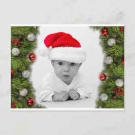 Gräs Garland Photo jul Ornaments Helgdag Vykort