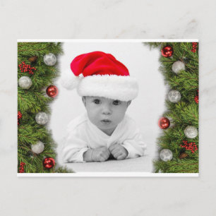 Gräs Garland Photo jul Ornaments Helgdag Vykort