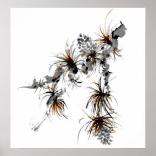 Gräs Gren, Sumi-e Poster