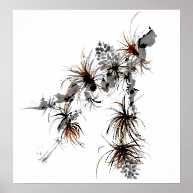 Gräs Gren, Sumi-e Poster (Framsidan)