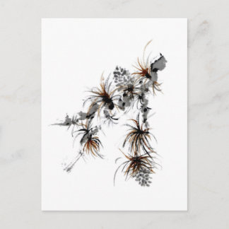 Gräs Gren, Sumi-e Vykort