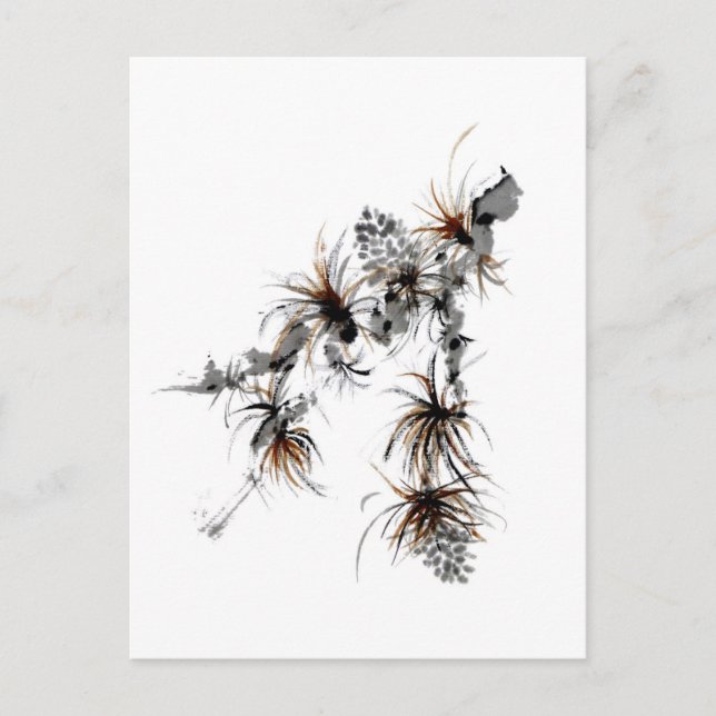 Gräs Gren, Sumi-e Vykort (Framsida)