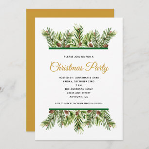 Gräs Grenar Corporate Helgdag jul Party Inbjudningar