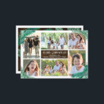 Gräs Grenar Sex Photo Collage Anpassningsbar Inbjudningar<br><div class="desc">White ramar med grönt gräs grenar, boughs and gräs nål water Graphics, ramar 6 av dina bilder-, snyggt- och klassyt helgdag-julkort. Överför sex av dina favoritbilder av bilder eller digitala bilder för ett enkelt fotomallkort. Kvalitet, professionell tittar design med tunt vit ram och elegant och anpassningsbar. Denna fotomontagning under det...</div>