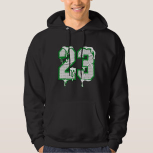 Gräs Grönt 3s Tee för att matcha nummer 23, dropp Hoodie