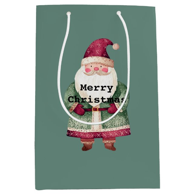 Gräs Grönt Red God jul Santa (Framsidan)