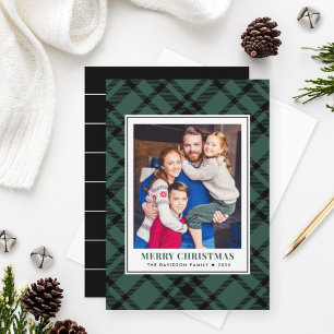 Gräs Grönt Tartan Play God jul Photo Julkort