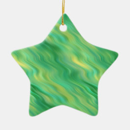 Gräs Grönt Vågigt Struktur Julgransprydnad Keramik