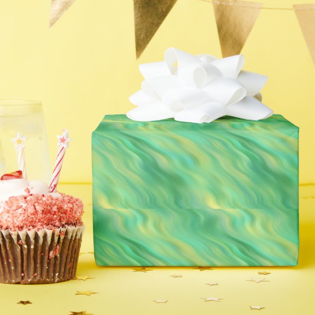 Gräs Grönt Vågigt Struktur Presentpapper (Födelsedagsfest)