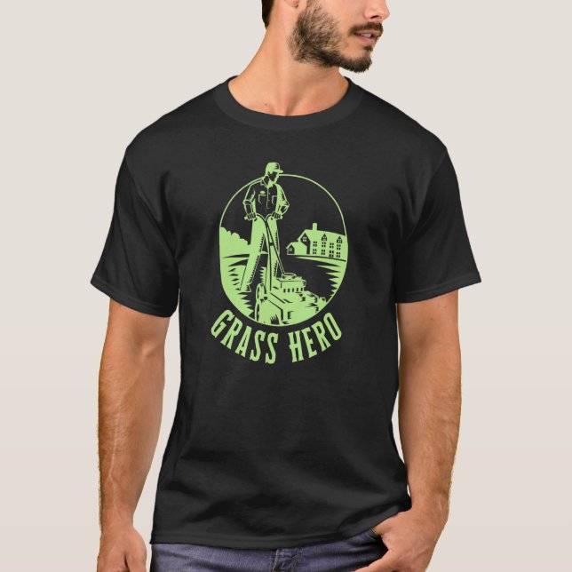Gräs Hjälte Cool Klippa Idé För Trädgårdslandskap  T Shirt (Framsida)