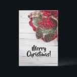 Gräs & Holly Collection Kort<br><div class="desc">Dekorera för julhelgen med den här samlingen med en pinekon och ett holly.</div>