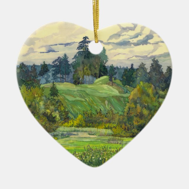 Gräs Julgransprydnad Keramik (Framsidan)