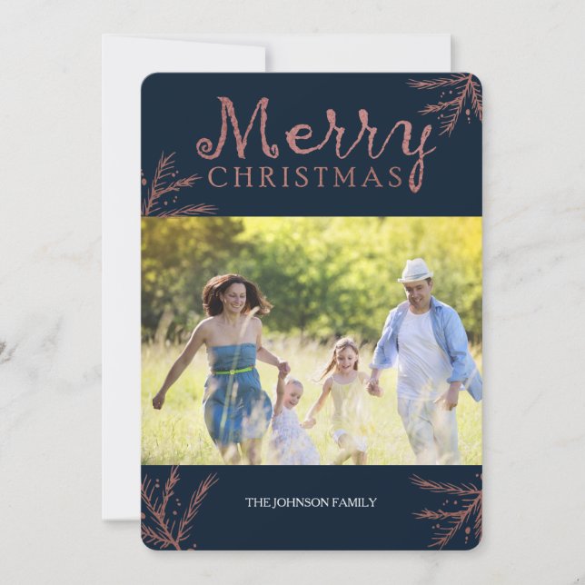 gräs-julkort för färgad Grenar Julkort (Framsida)