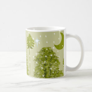 Gräs julstjärna Mugg med Grönt Måne