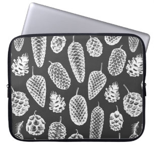 Gräs konar hand plockade sömlös mönster. Botaniskt Laptop Fodral