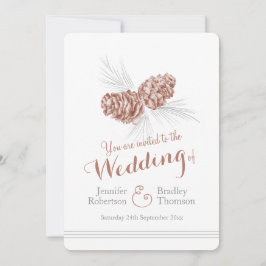 Gräs koner konst Bruna vinterbröllopsinbjudningar Inbjudningar